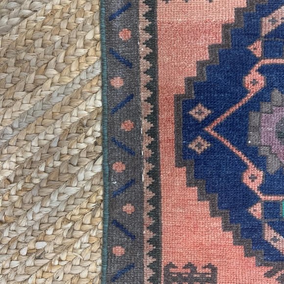 Vintage Small Boho Turkish Wool Mini 2x3 Rug Decor - Picture 5 of 5